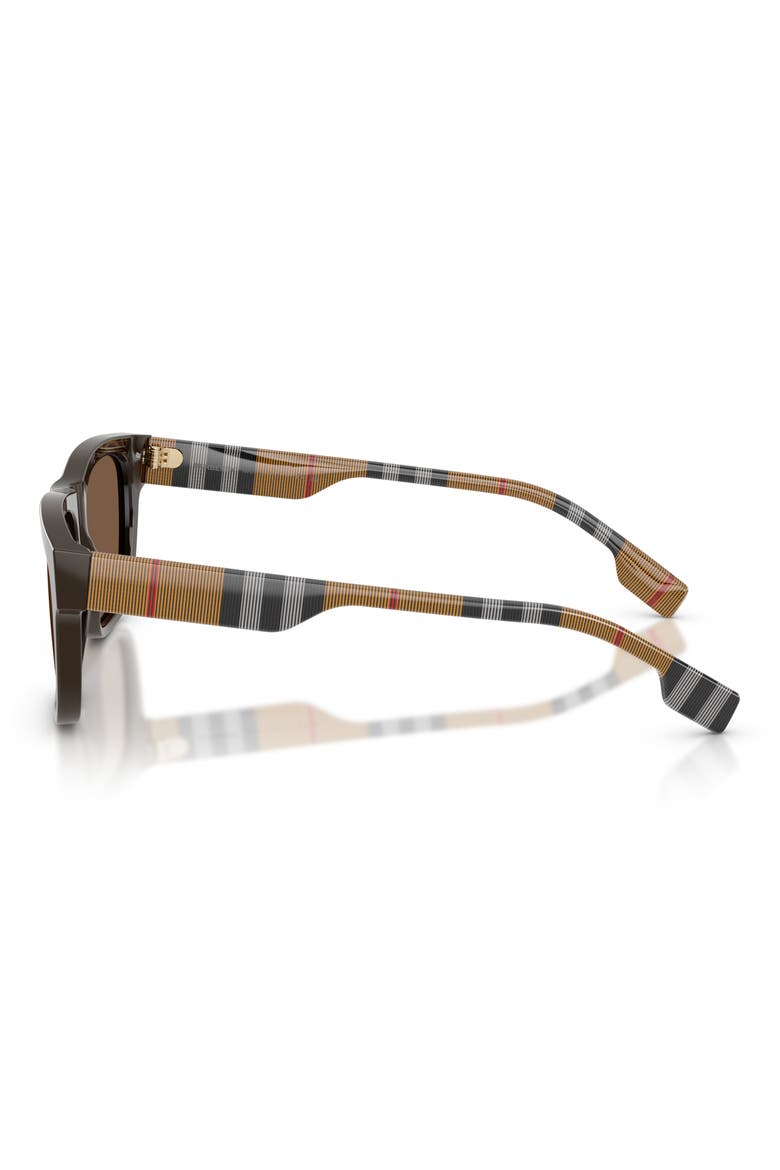 56mm Square Sunglasses, Alternate, color, BROWN / BROWN