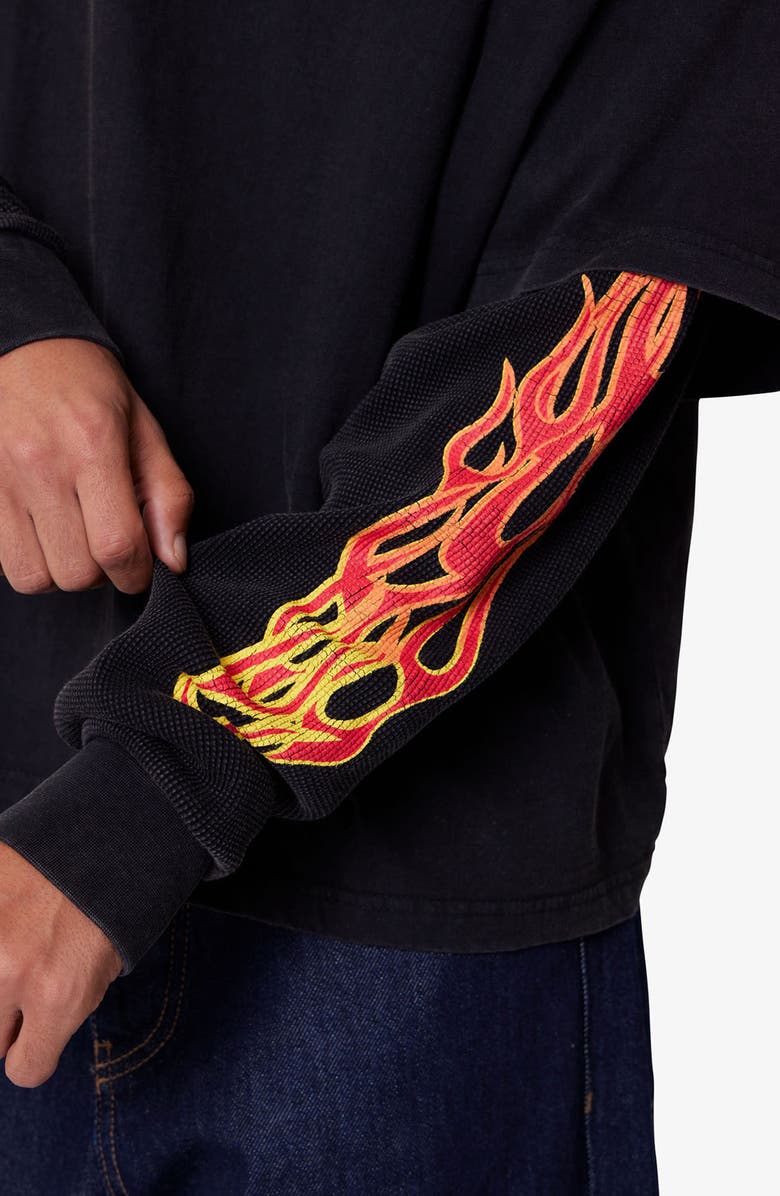 mnml Double Layer Long Sleeve Thermal T-Shirt, Alternate, color, 