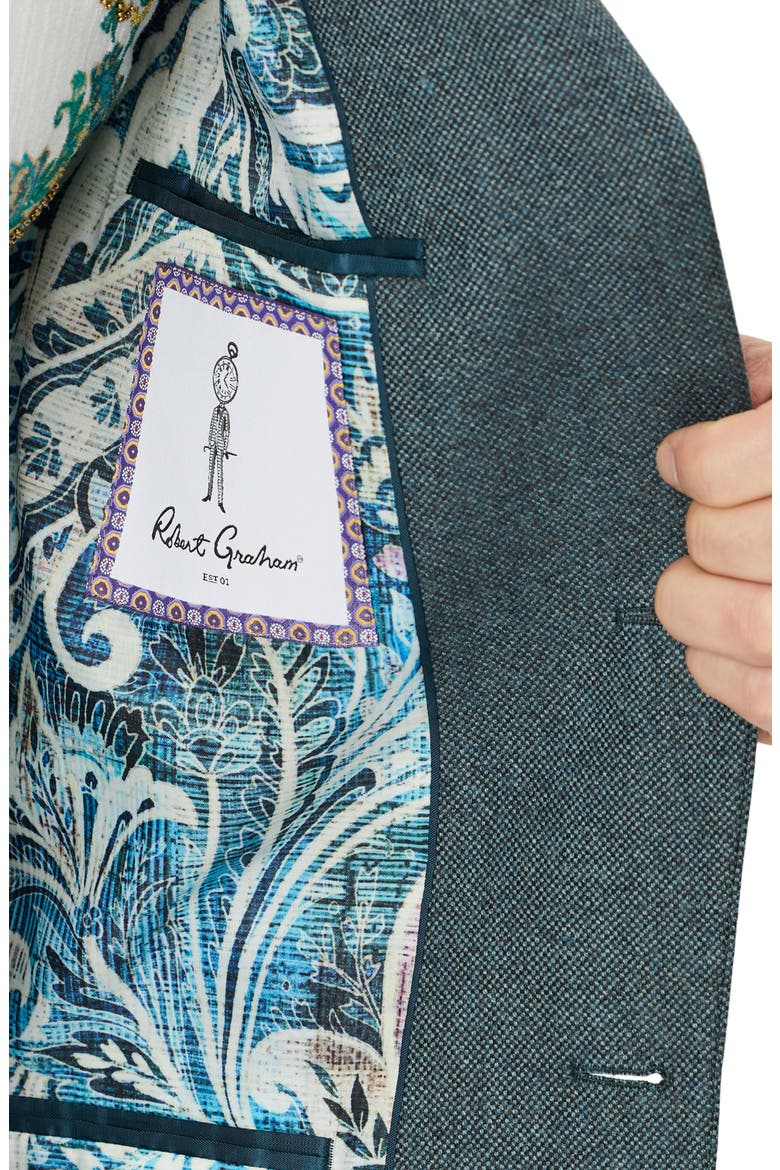 Galadean Wool Blend Sport Coat, Alternate, color, TEAL