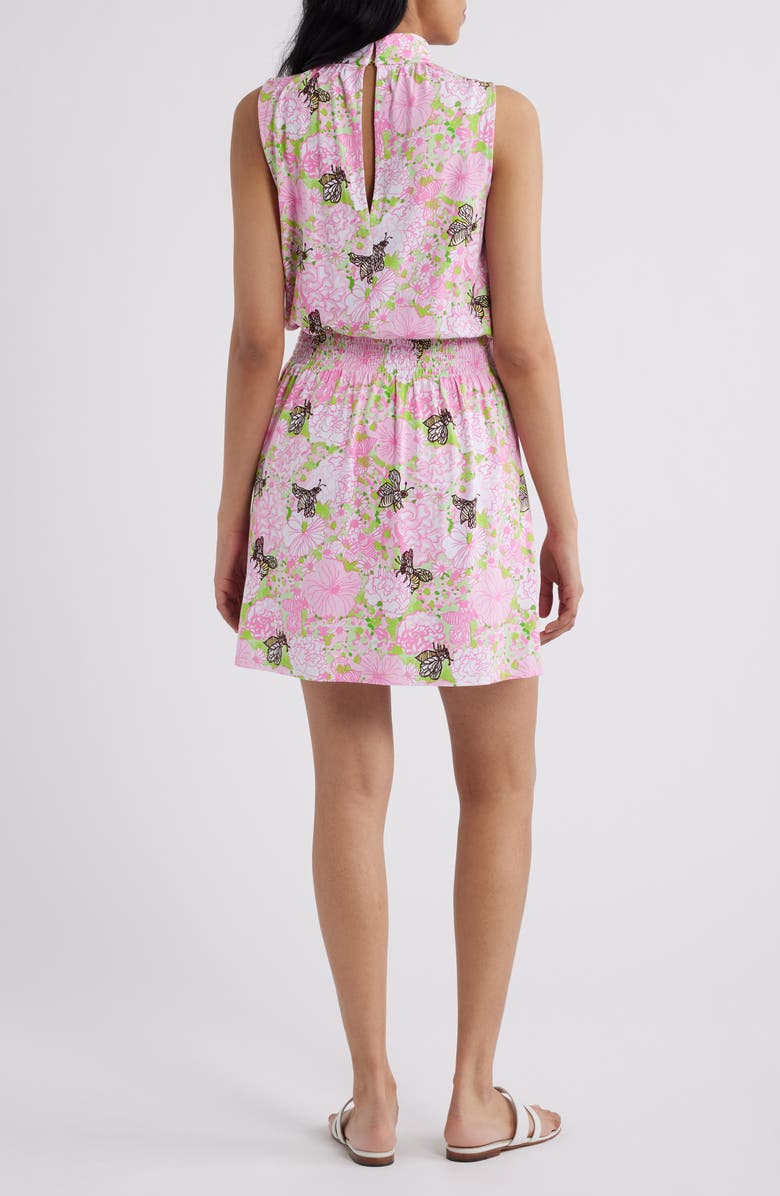 Lilly Pulitzer<sup>®</sup> Serah Smocked Waist Blouson Dress, Alternate, color, Pistachio Macaron Bees Knees