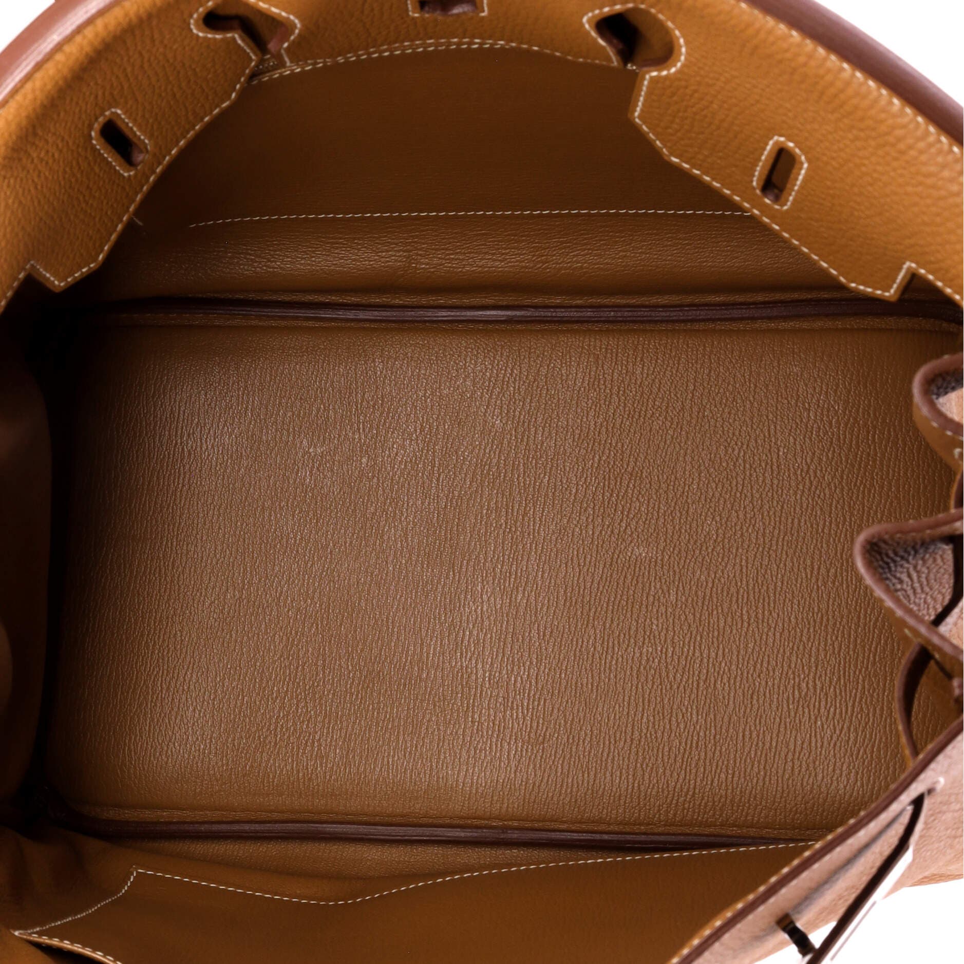 Birkin Handbag Brown Togo with Palladium Hardware 35, Alternate, color, Metallic Gold