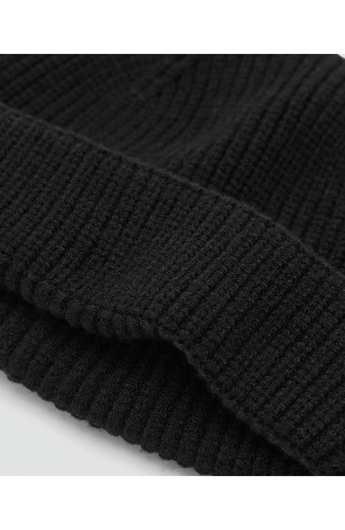 Mango Rib Cuff Beanie In Black