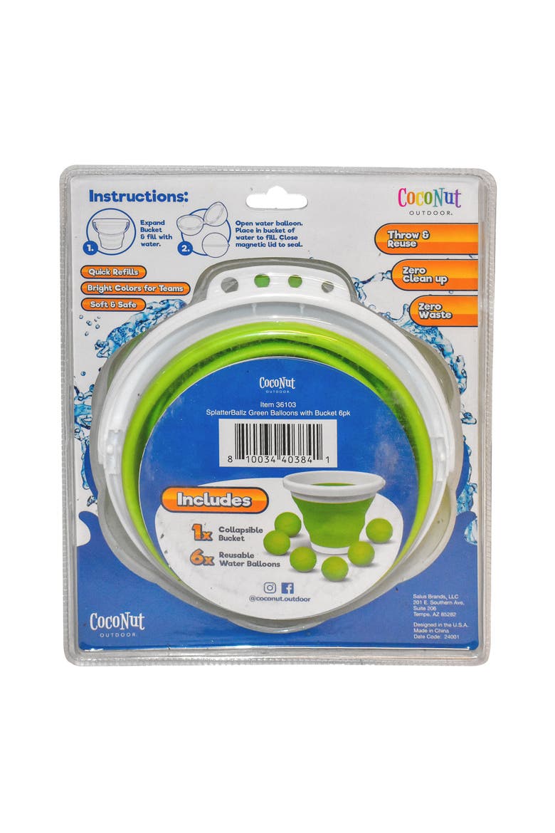 Reusable Water Balloon Battle Kit, Green, Alternate, color, Multicolored