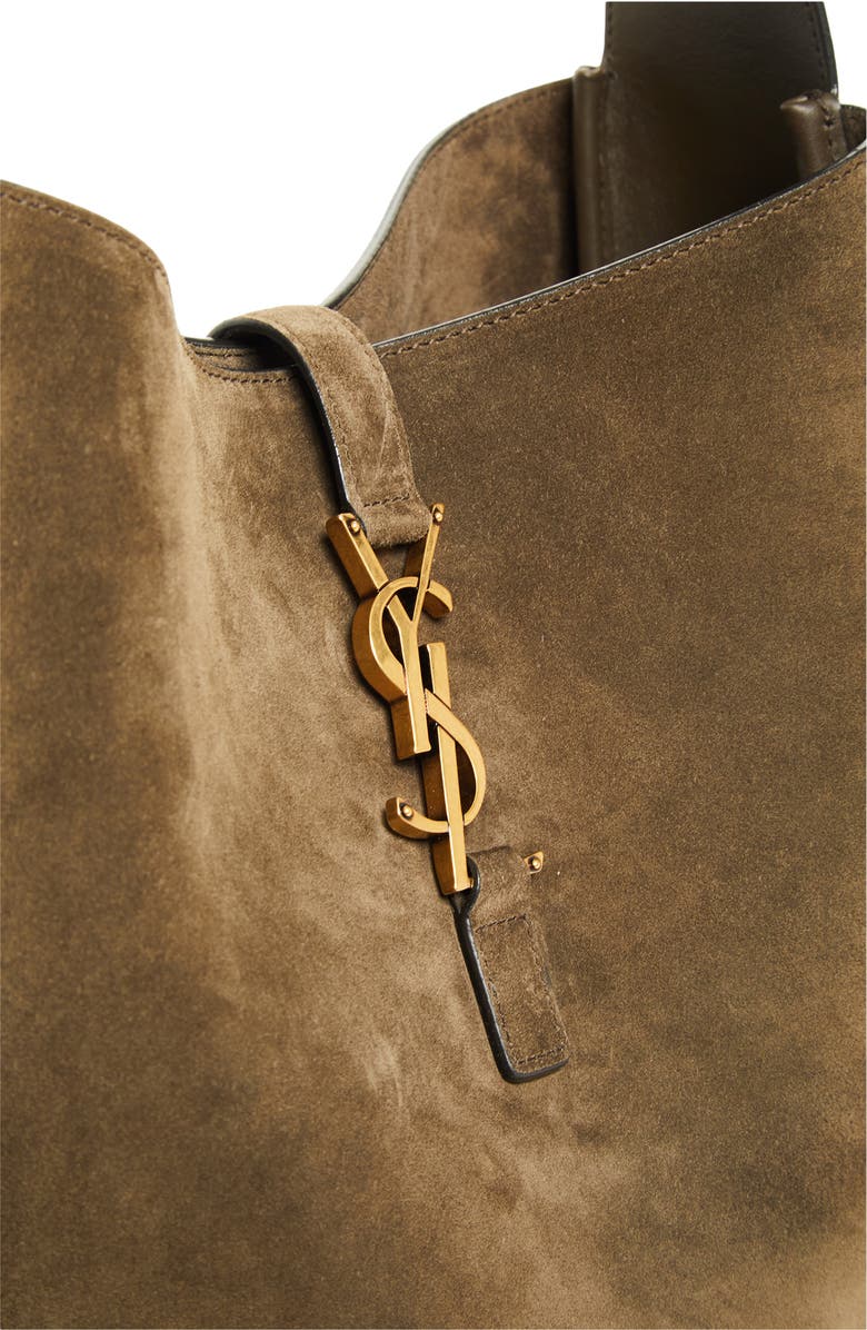 Saint Laurent Large 5 à 7 Leather Hobo Bag, Alternate, color, Light Musk