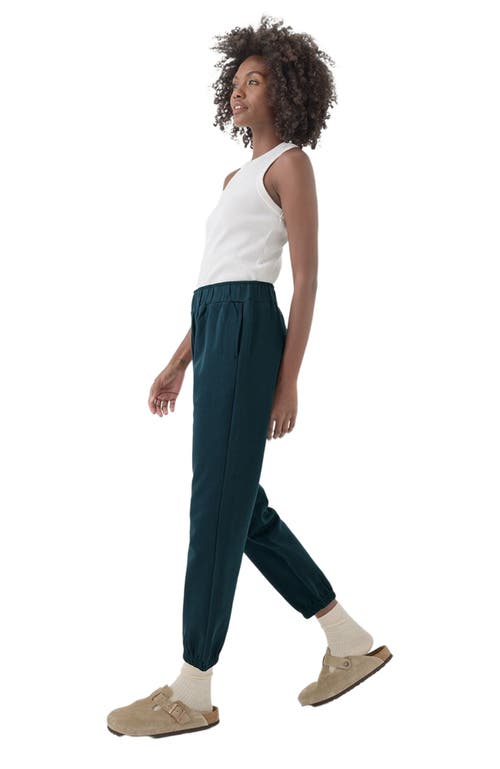 Pact Organic Brushed Fleece Sweatpant In Blue