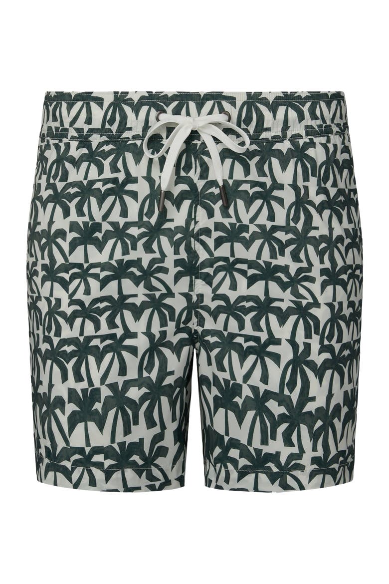 Charles 4" Swim Trunk, Alternate, color, OFF WHT/DK OLIV