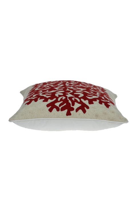 Canna Beige Throw Pillow