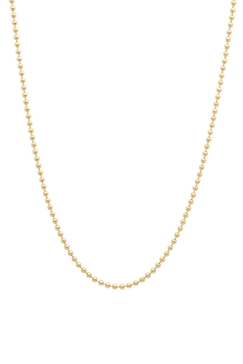 18k Gold Bead Chain Necklace, Main, color, 18K YELLOW GOLD