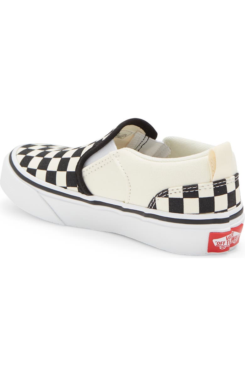 Vans Kids' Asher V Slip On Checkerboard Sneaker, Alternate, color,