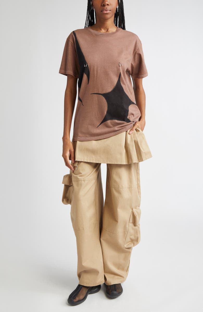 Collina Strada Pierced Organic Cotton Graphic T-Shirt, Alternate, color, Earth Starburst