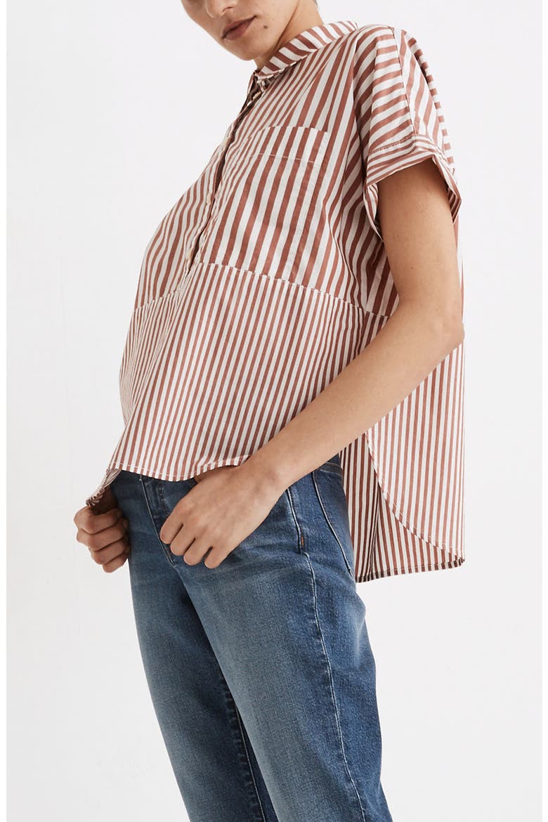 Stripe Play Daily Shirt, Alternate, color, EVEN STRIPE RUSTY TORCH