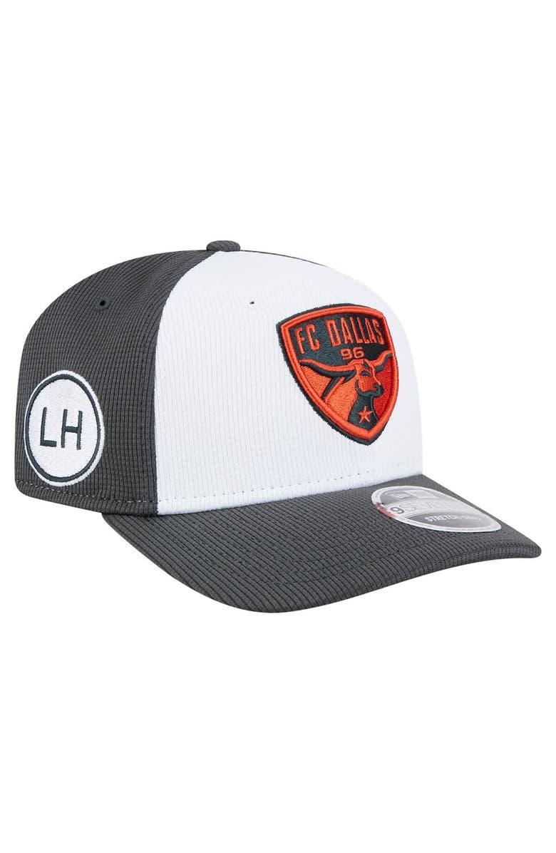 New Era Men's New Era White/Gray FC Dallas 2025 Jersey Hook 9SEVENTY Stretch-Snap Hat, Main, color, White
