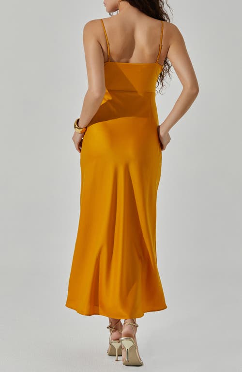 Astr The Label Satin Slipdress In Marigold