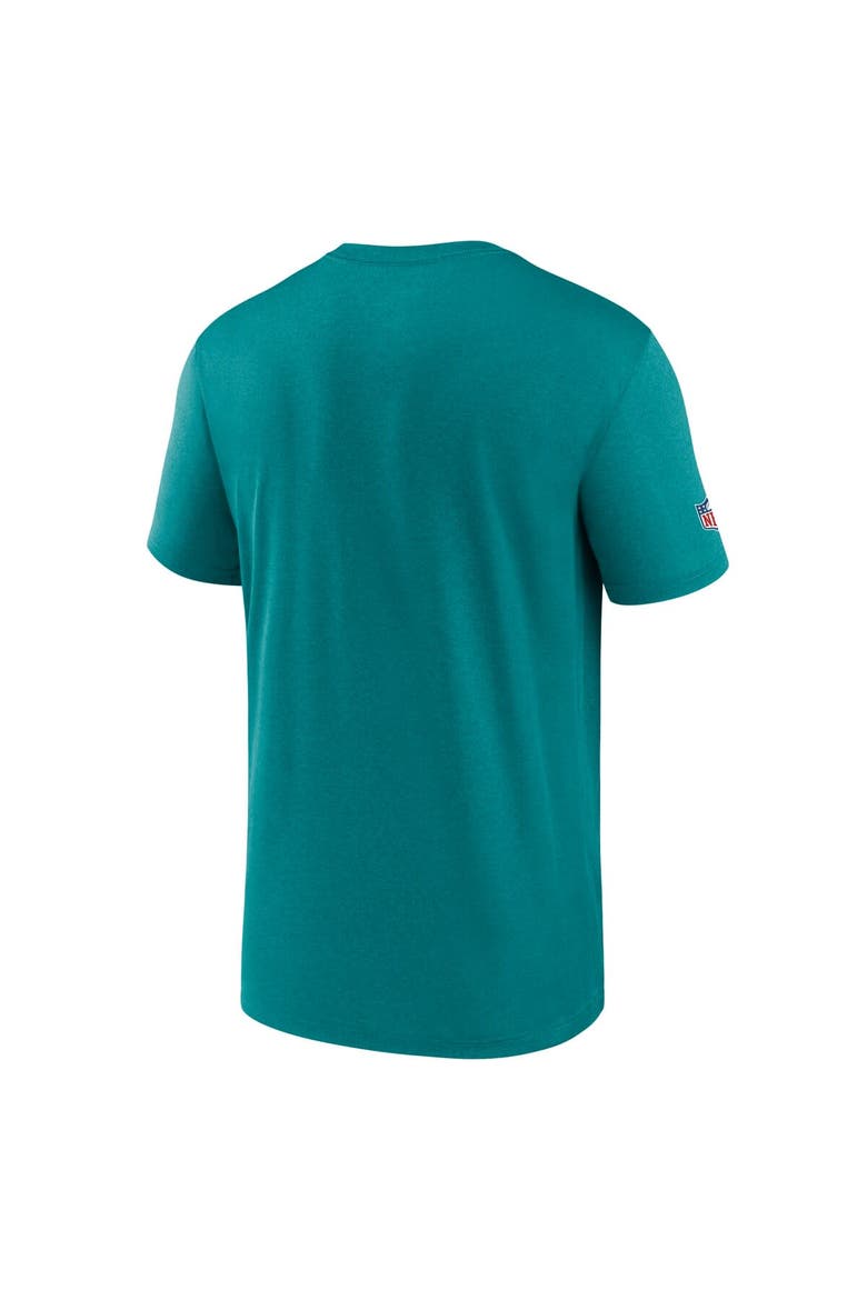 Men's Nike Aqua Miami Dolphins Sideline Alt Pack Small Logo Legend Performance T-Shirt, Alternate, color, Aqua