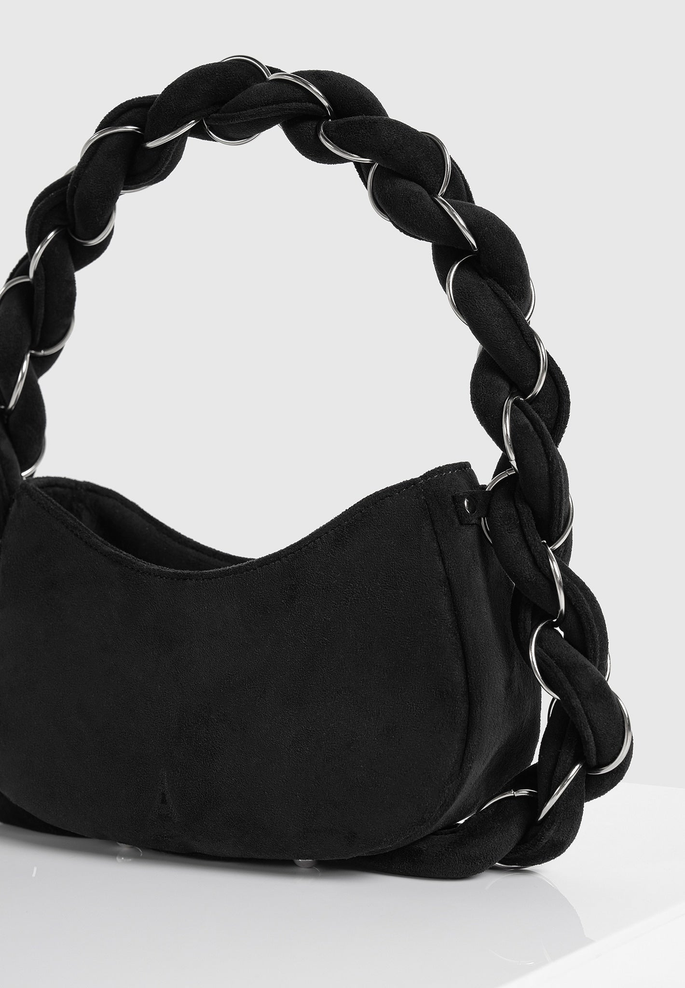 Somme Structured Suede Bag, Alternate, color, Black