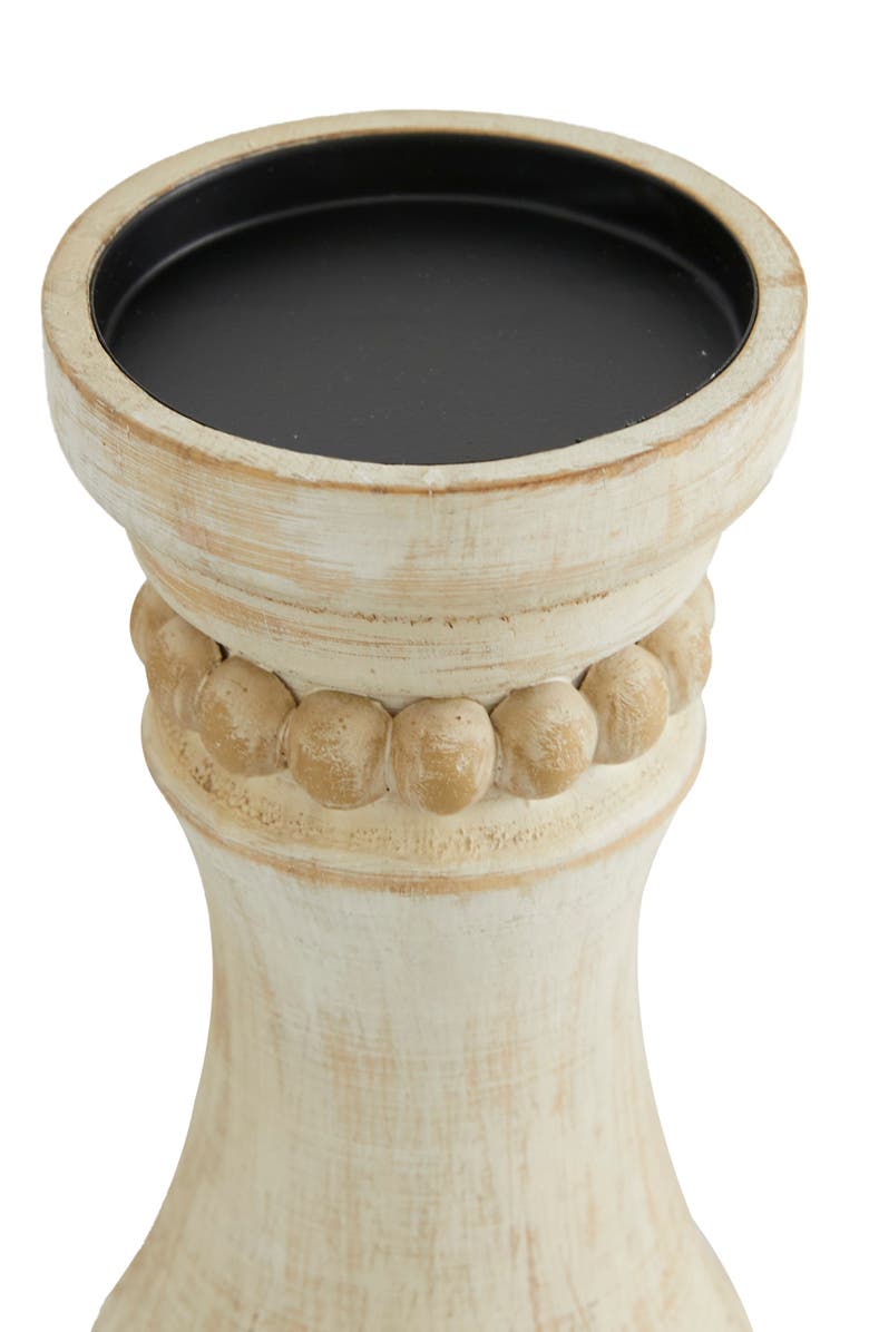 SONOMA SAGE HOME Cream Wood Farmhouse Candle Holder - Set of 3, Alternate, color, Cream