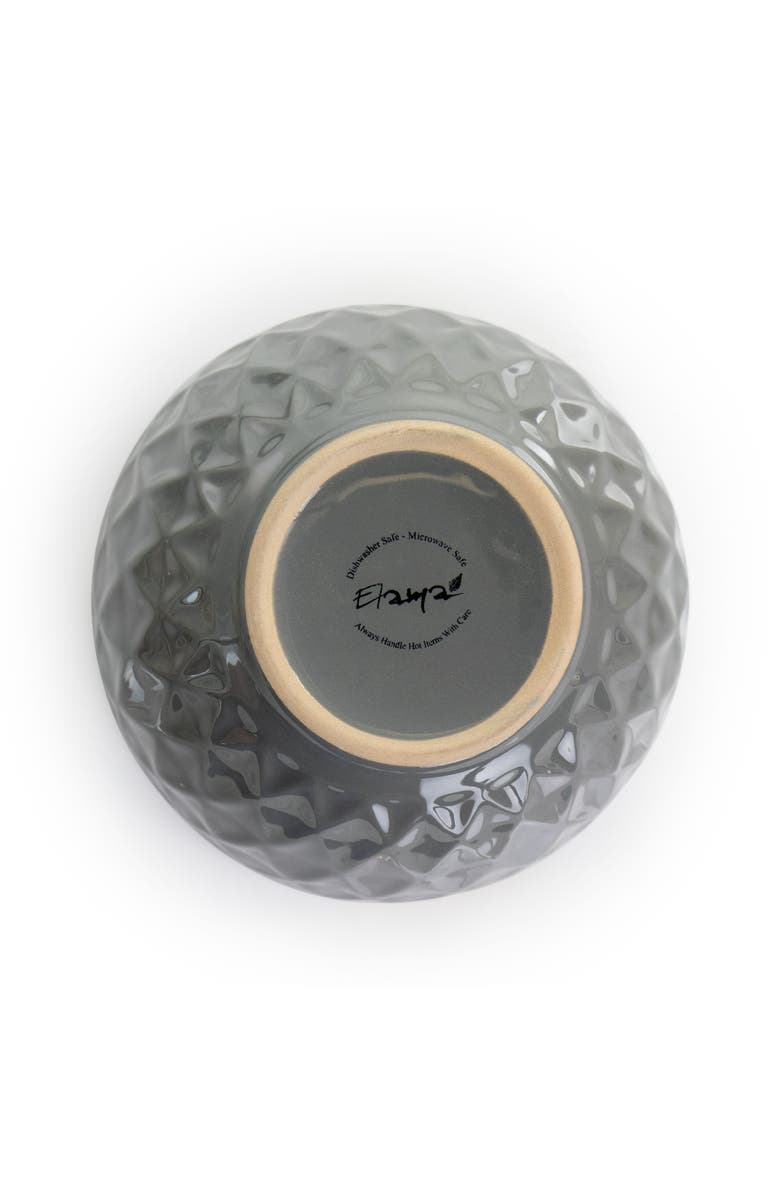 Elama Tahitian Diamond 16 Piece Stoneware Dinnerware Set, Alternate, color, White