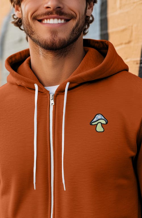 Dalix Mushroom Zip Hoodie In Autumn