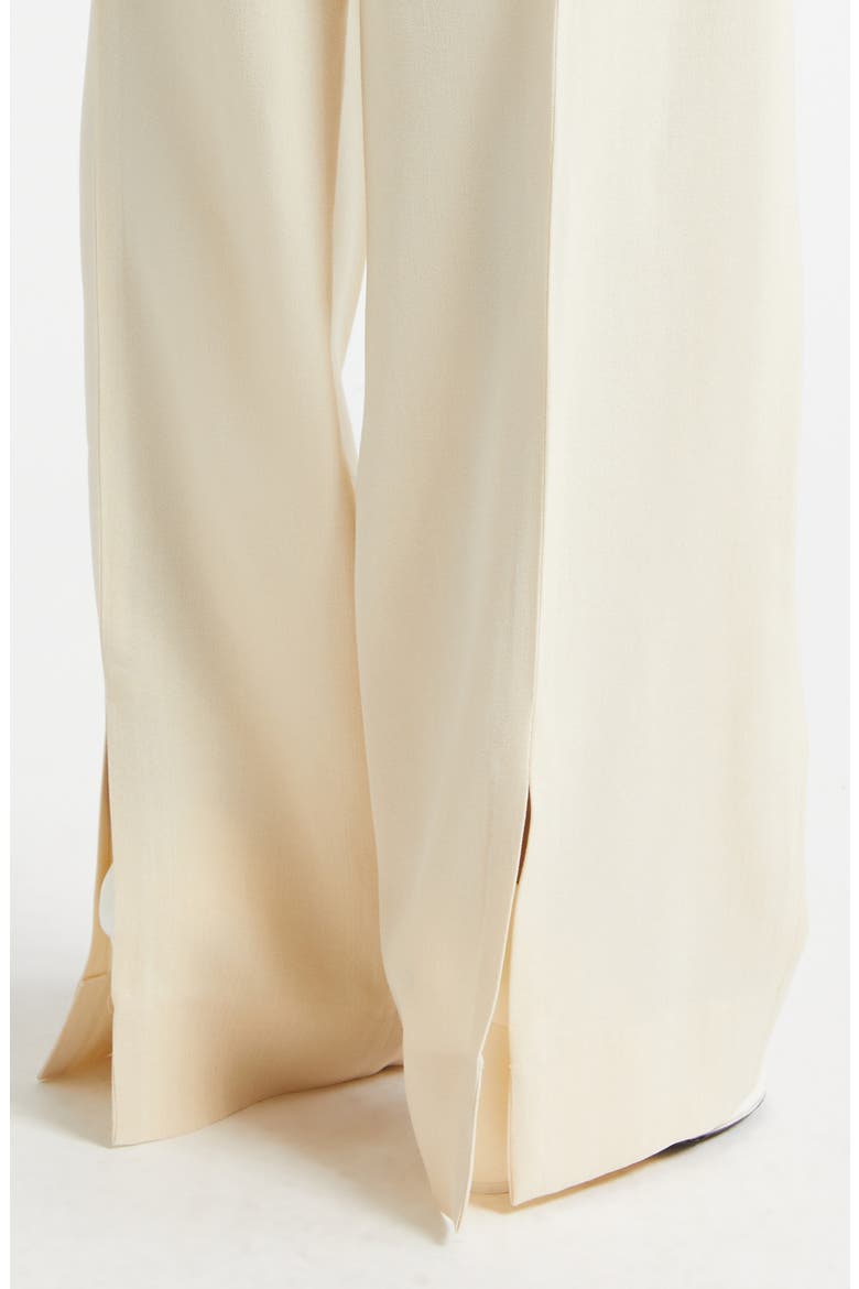 Sine Split Hem Straight Leg Trousers, Alternate, color, ECRU