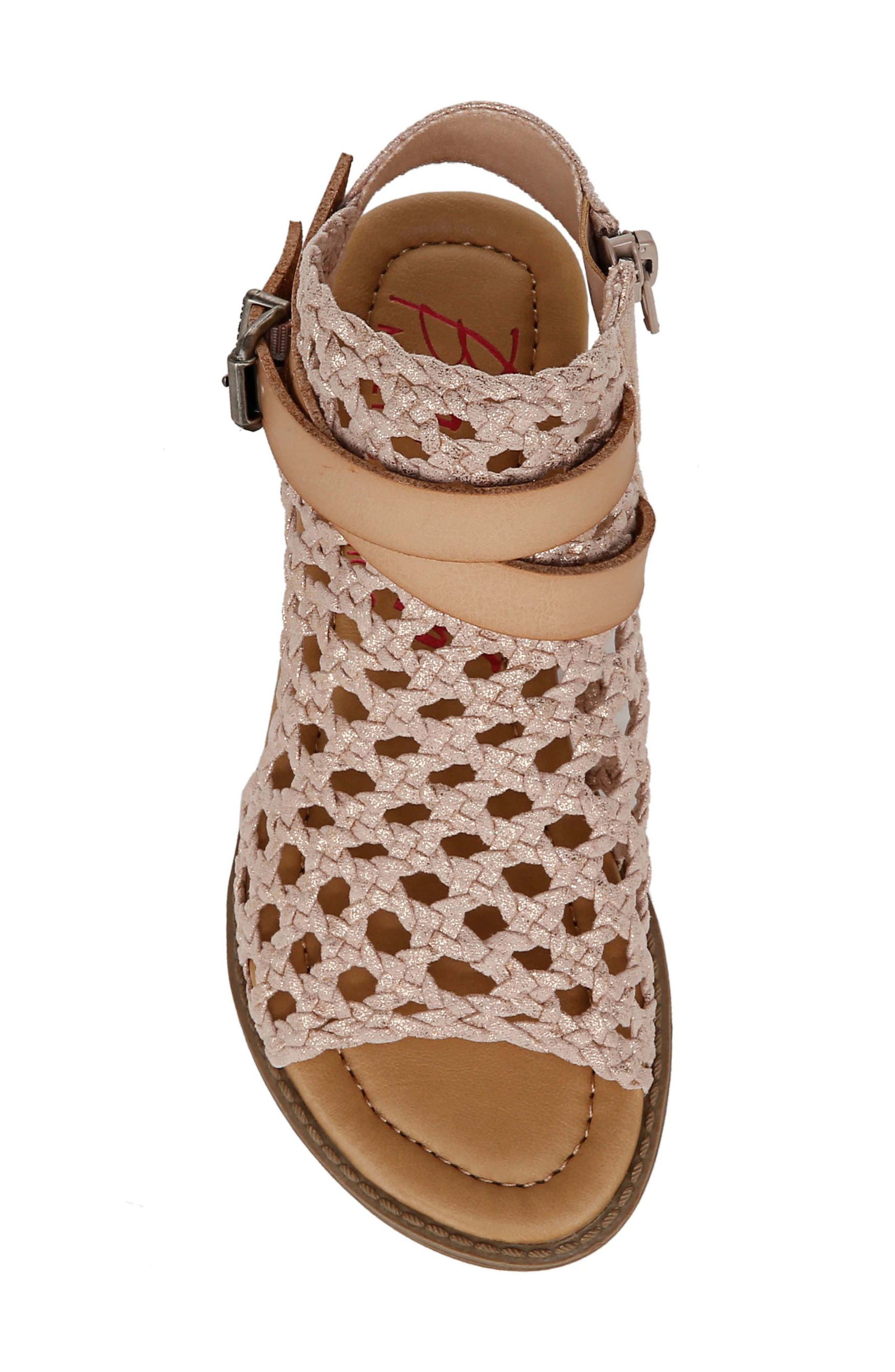 Blowfish Malibu Kids' Balla Woven Sandal, Alternate, color, White/ Blush