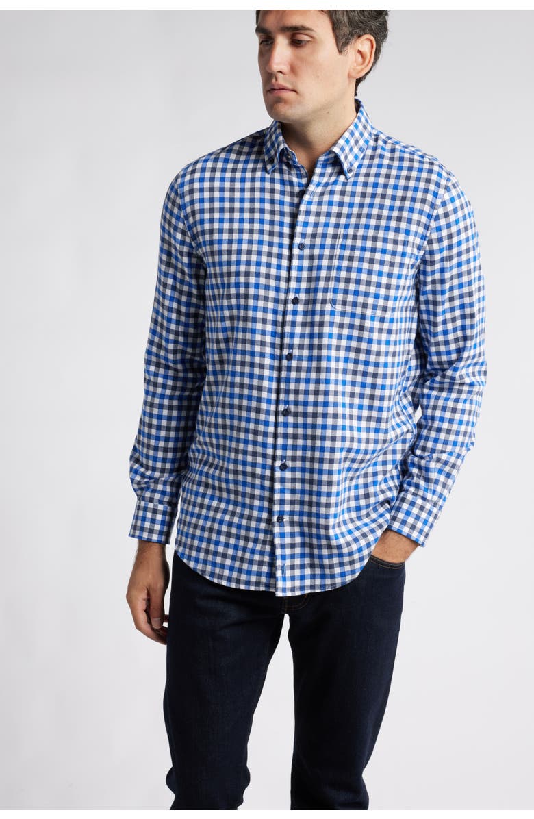 johnnie-O Millbank Check Button-Down Shirt, Main, color, 