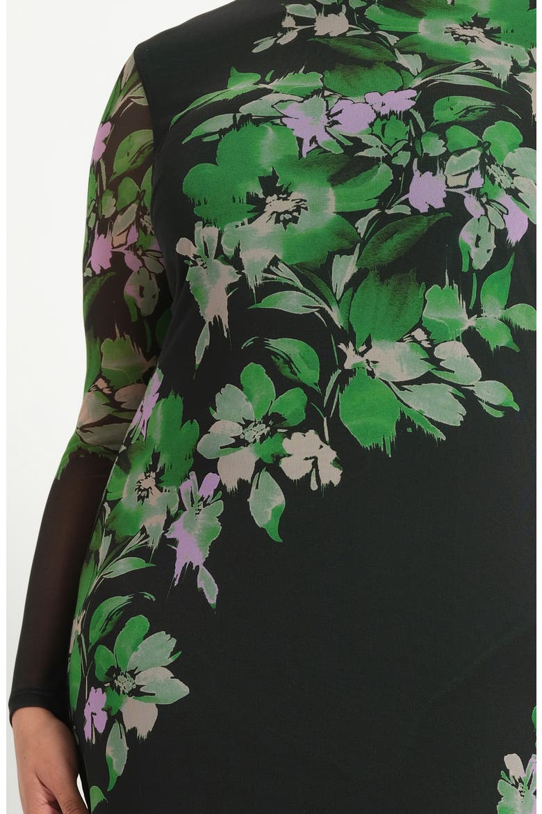 Fiora Long Sleeve Mesh Dress, Alternate, color, IVY FLEUR