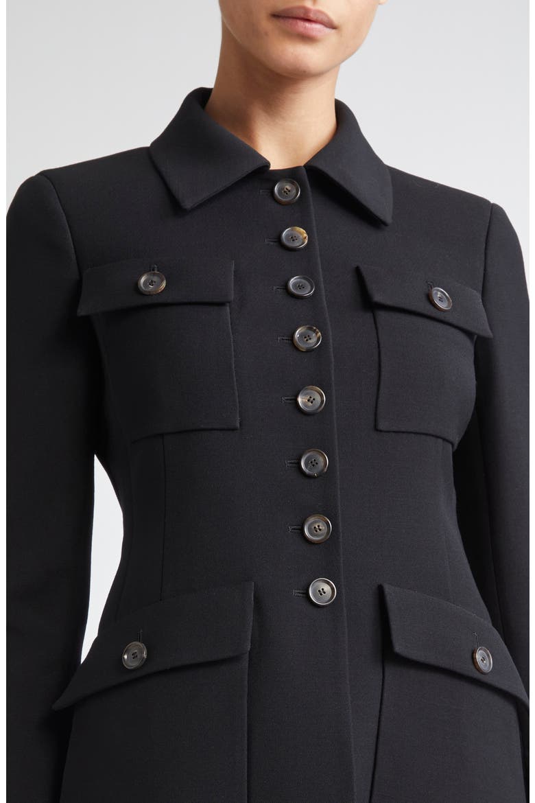 Delia Double Face Virgin Wool Jacket, Alternate, color, BLACK