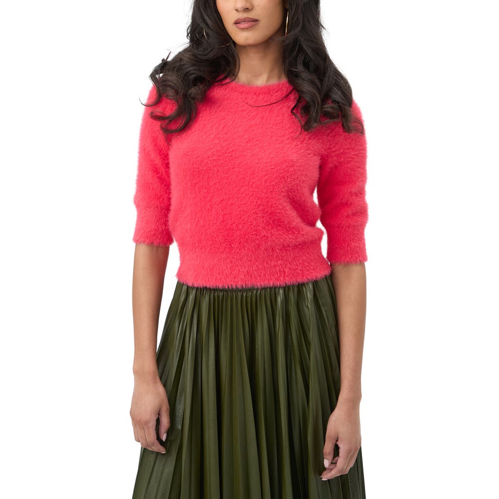 Trina Turk Maliah Fuzzy Elbow Sleeve Sweater In Multi