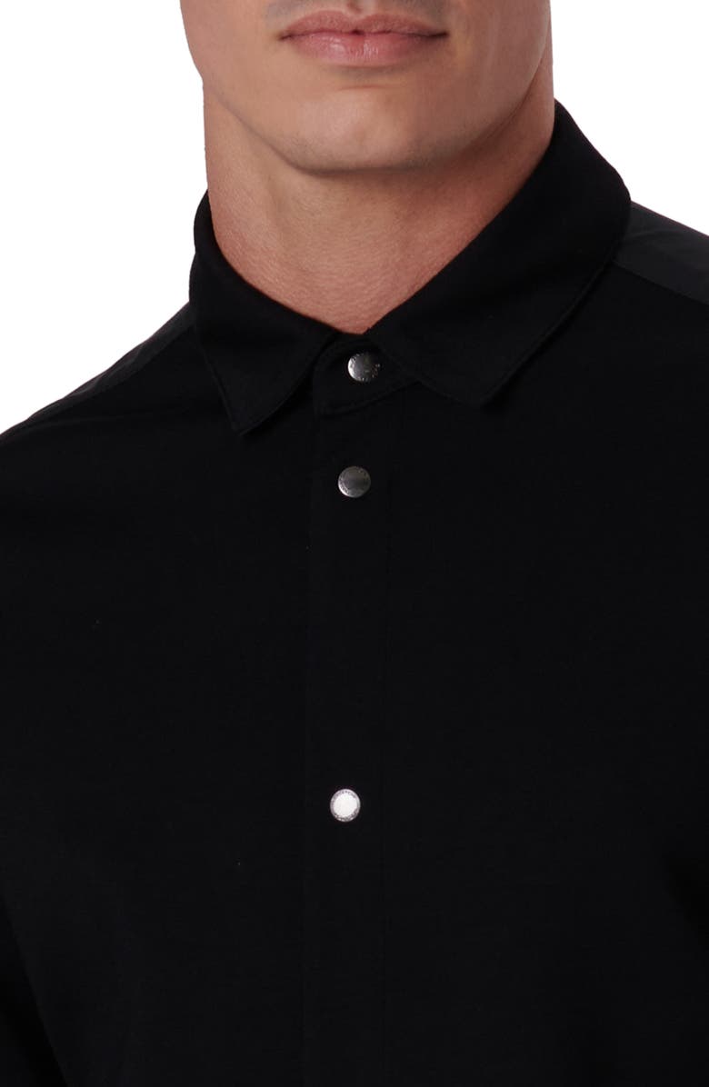 Bugatchi Knit Snap-Up Shirt Jacket, Alternate, color,
