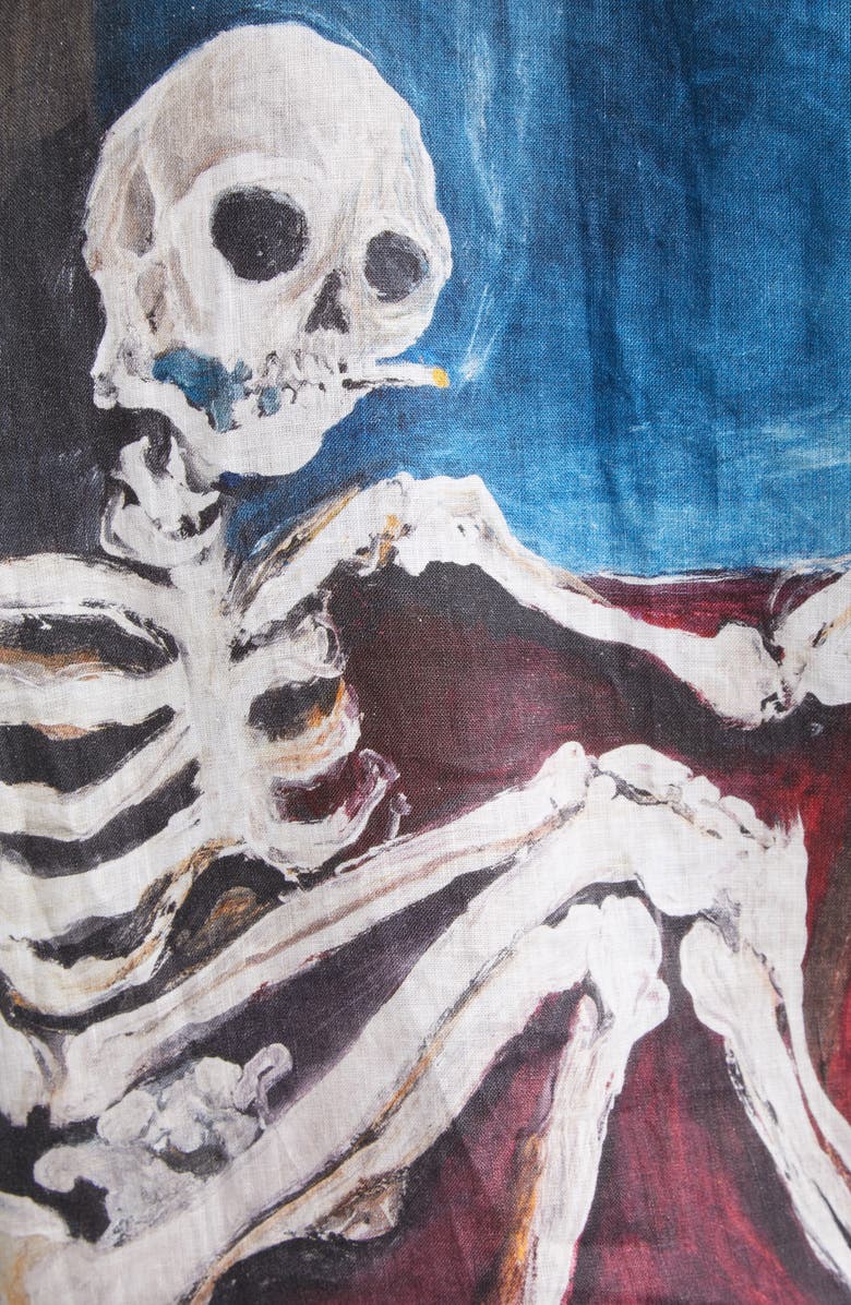 ENDLESS JOY Vincent French Linen Button-Up Shirt, Alternate, color, Blue Multi