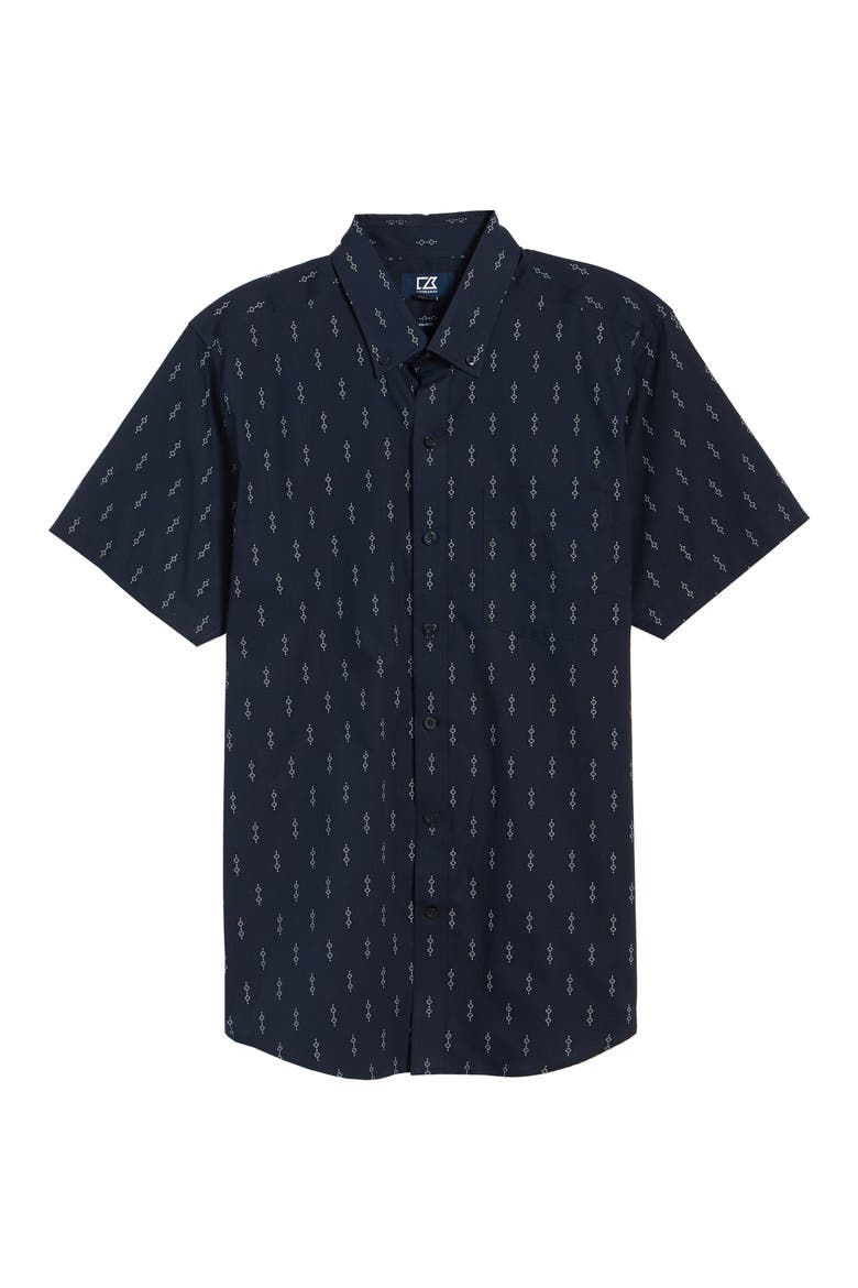 Strive Classic Fit Keyhole Print Shirt, Alternate, color, LIBERTY NAVY