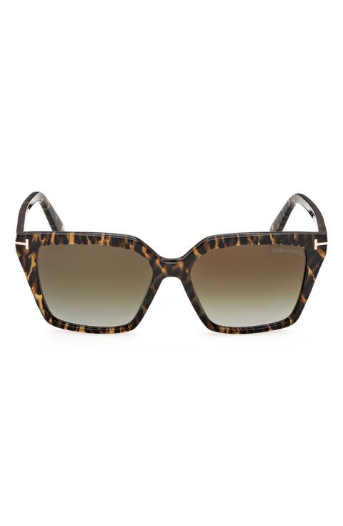 Erin 02 54mm Square Gradient Sunglasses
