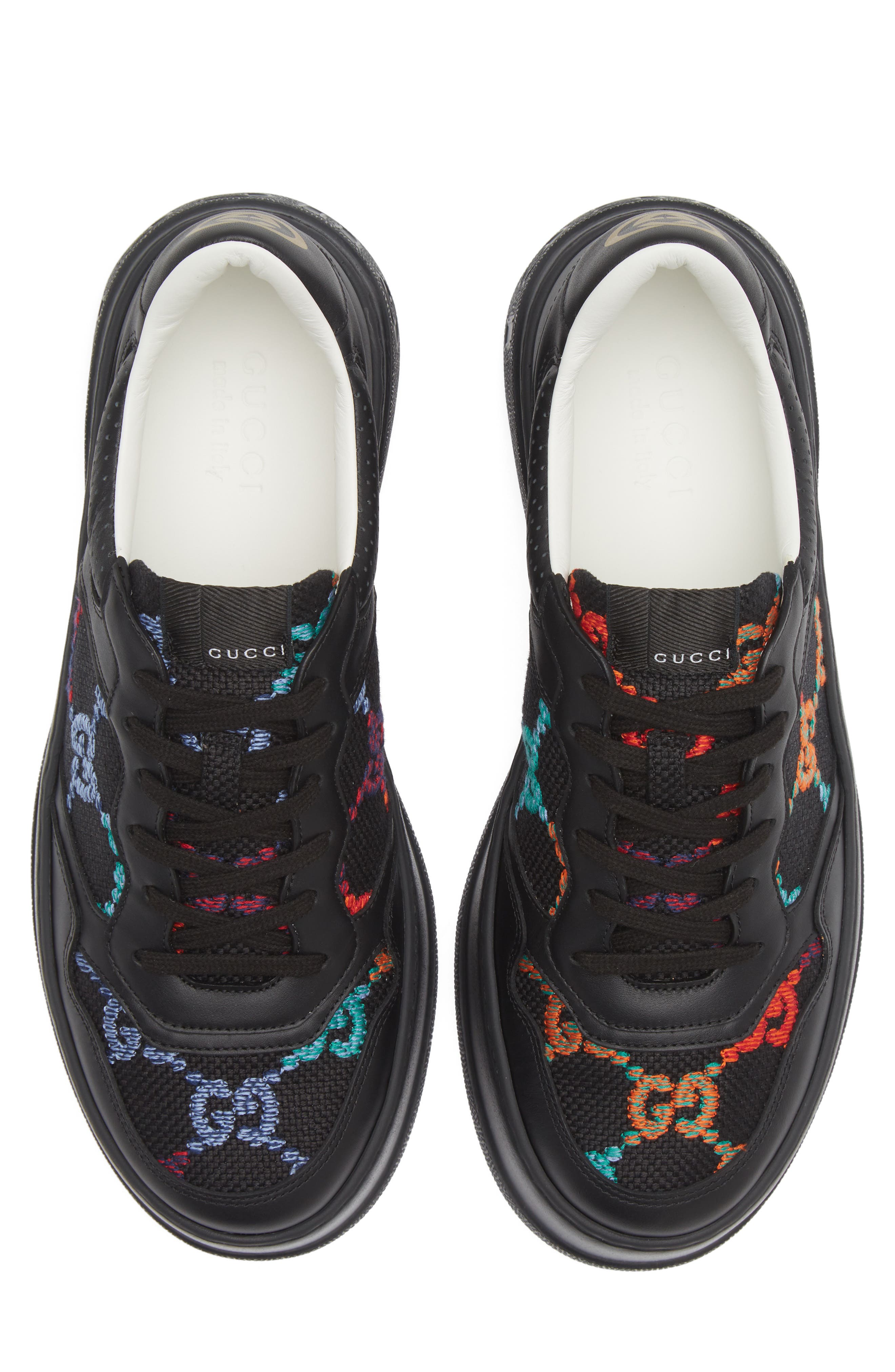 Gucci Chunky B Embroidered Sneaker, Alternate, color, 