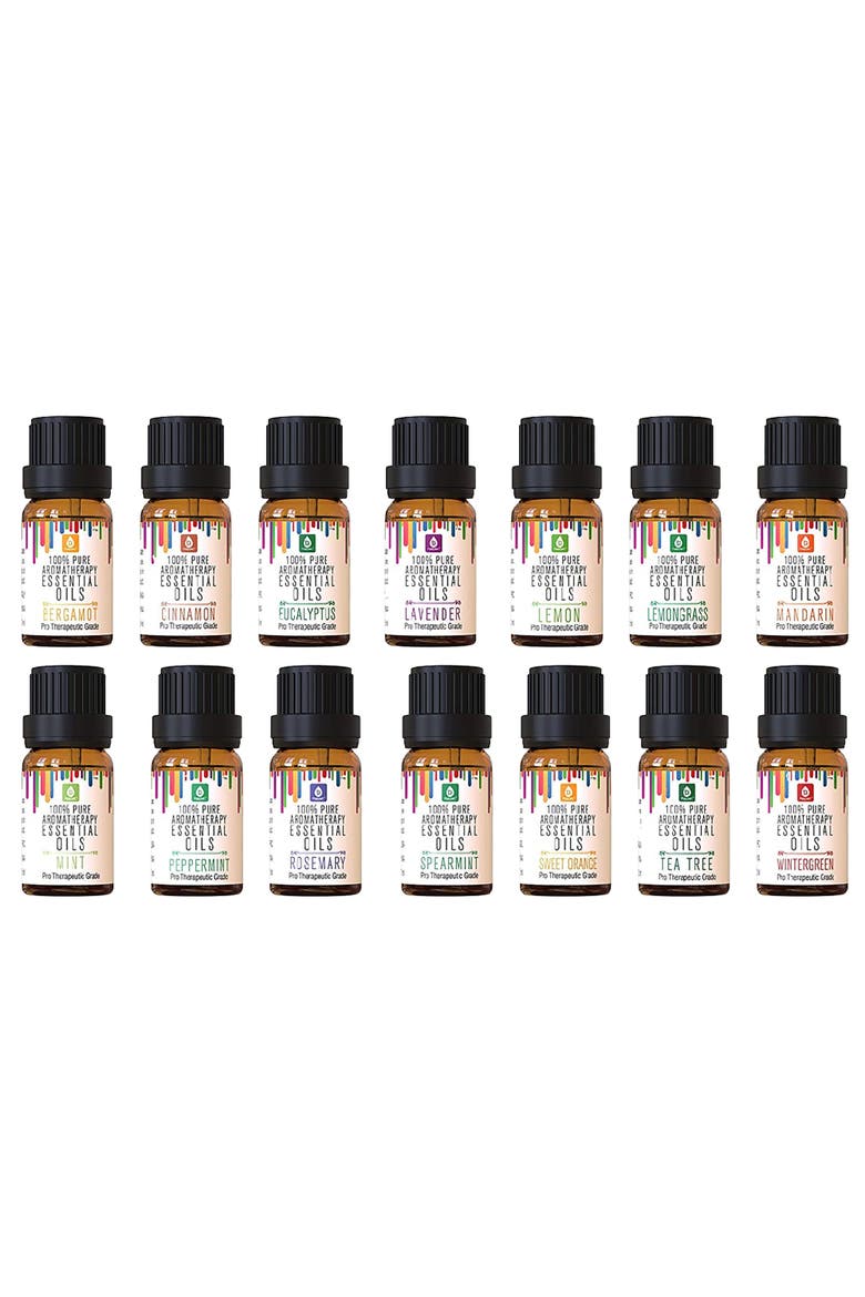 14 Pack of 100% Pure Essential Aromatherapy Oils, Main, color, Multicolor