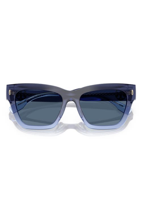 Tory Burch Ty7208u Cat-eye Sunglasses In Dark Blue