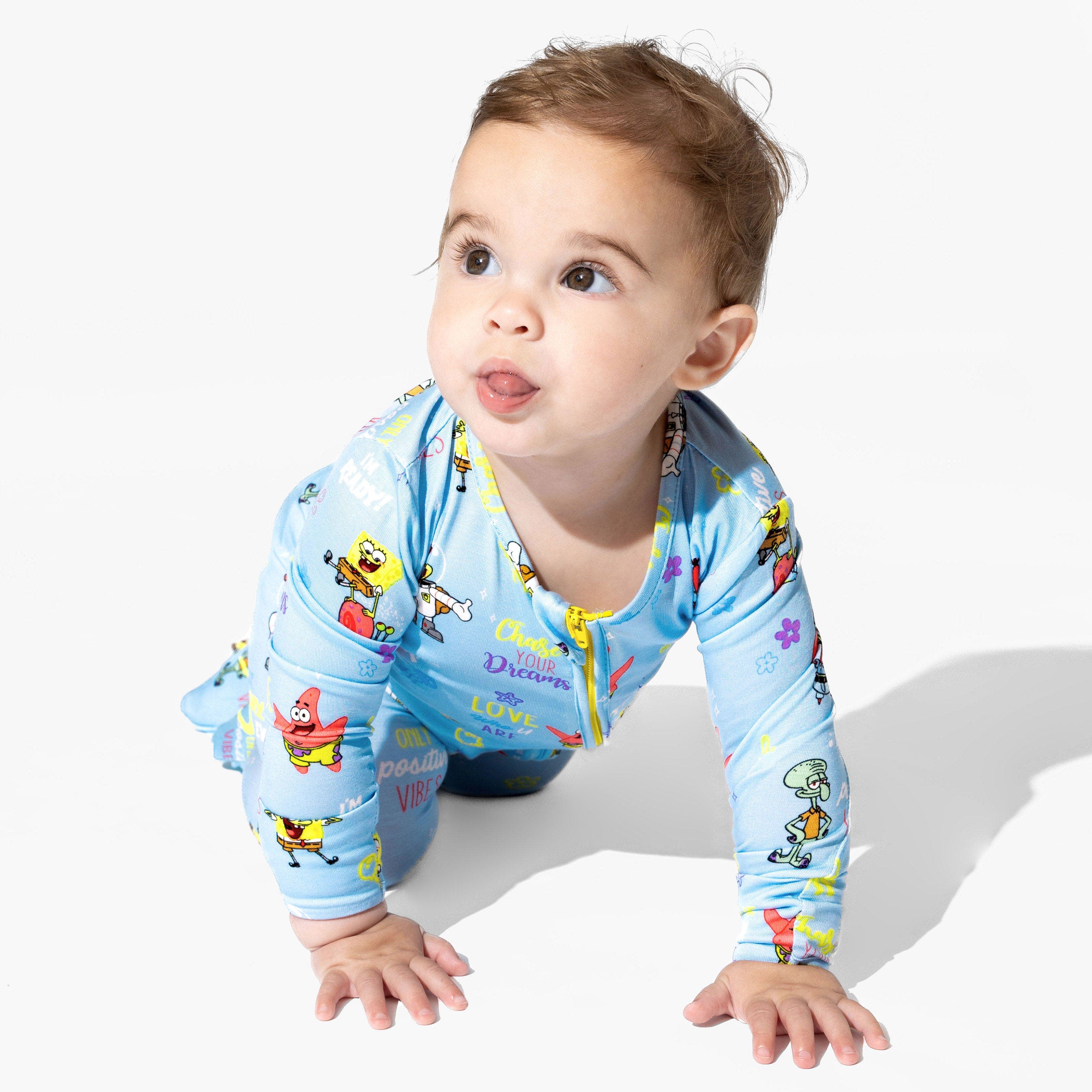 Bellabu Bear Baby SpongeBob SquarePants Good Vibes Convertible Footie ...