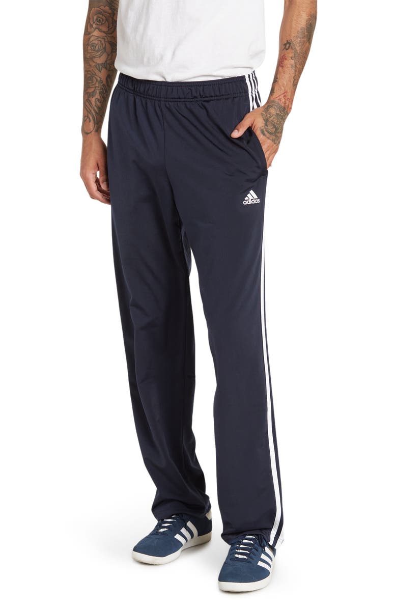 adidas Essentials 3-Stripes Tricot Open Hem Pants, Main, color,
