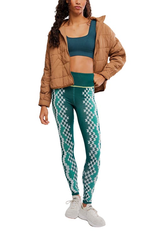 Free People Fp Movement Karma Square Neck Sports Bra In Green