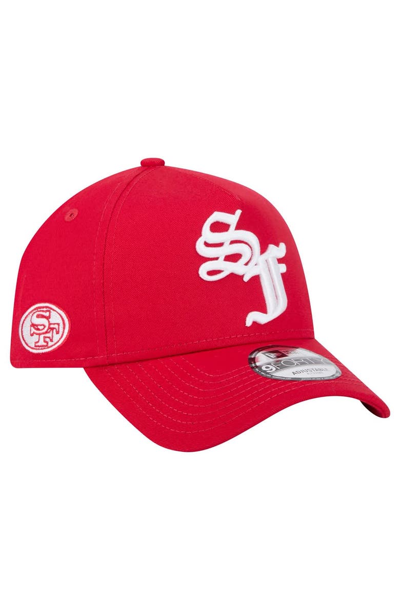 New Era Men's New Era Scarlet San Francisco 49ers Mystic 9FORTY A-Frame Adjustable Hat, Main, color, Scarlet