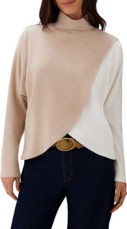 Karen Kane Crossover Colorblock Top
