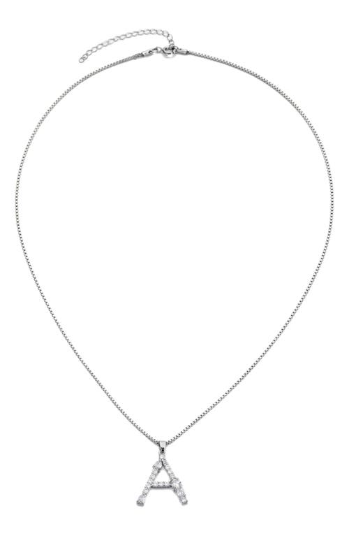 Adornia Mixed Crystal Initial Pendant Necklace