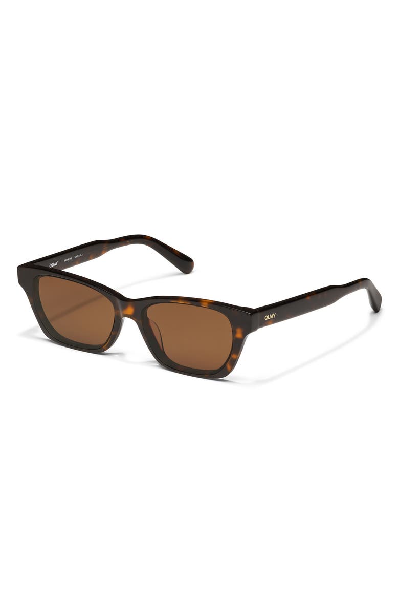 QUAY In the City 55mm Square Sunglasses, Alternate, color, Dark Tort/ Brown