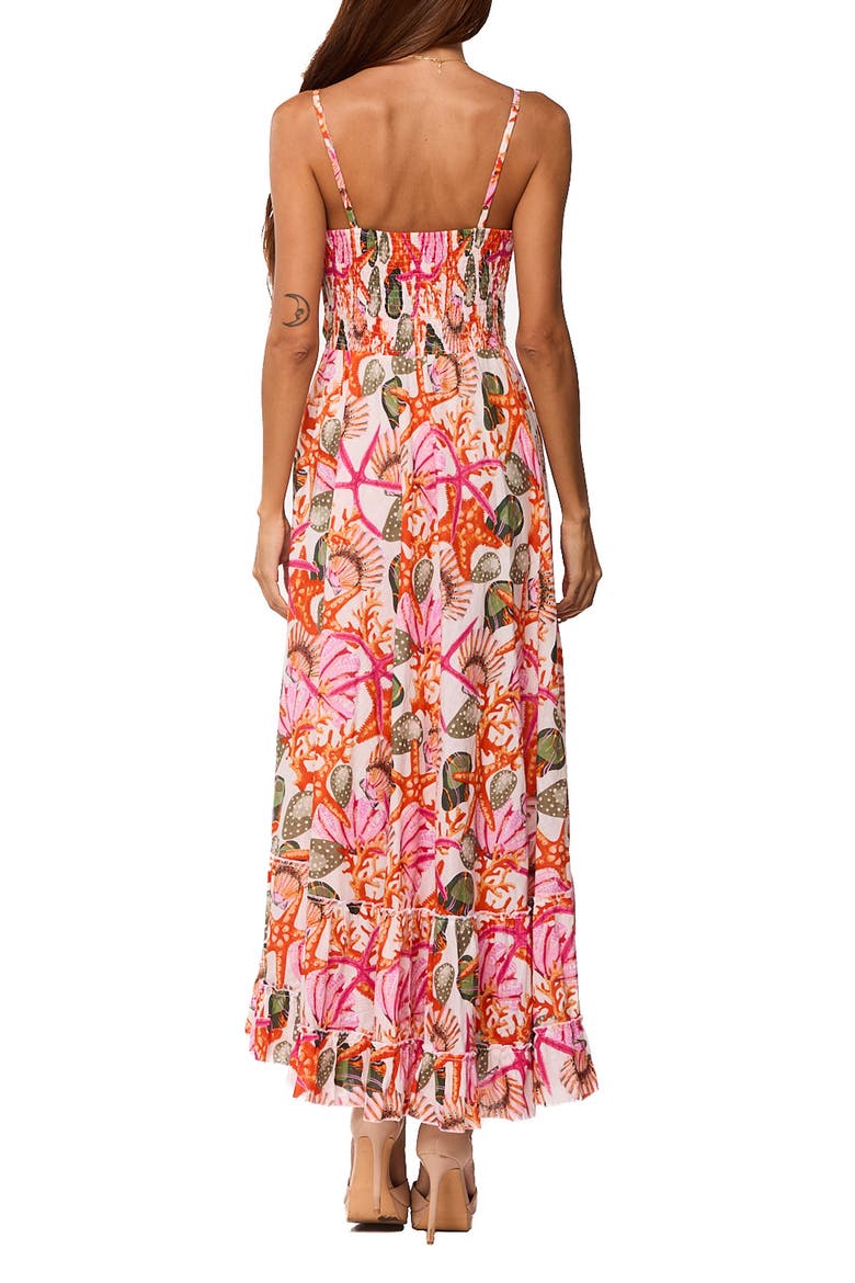 Floral Maxi Dress, Alternate, color, RED
