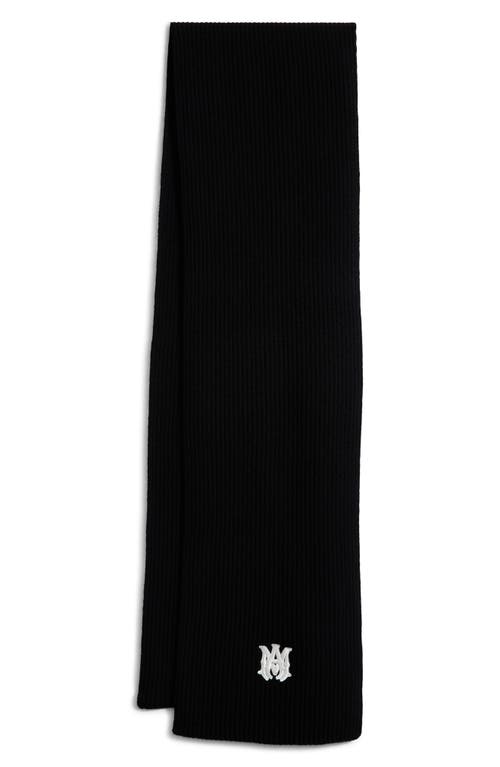 Amiri Ma Wool Scarf In Black