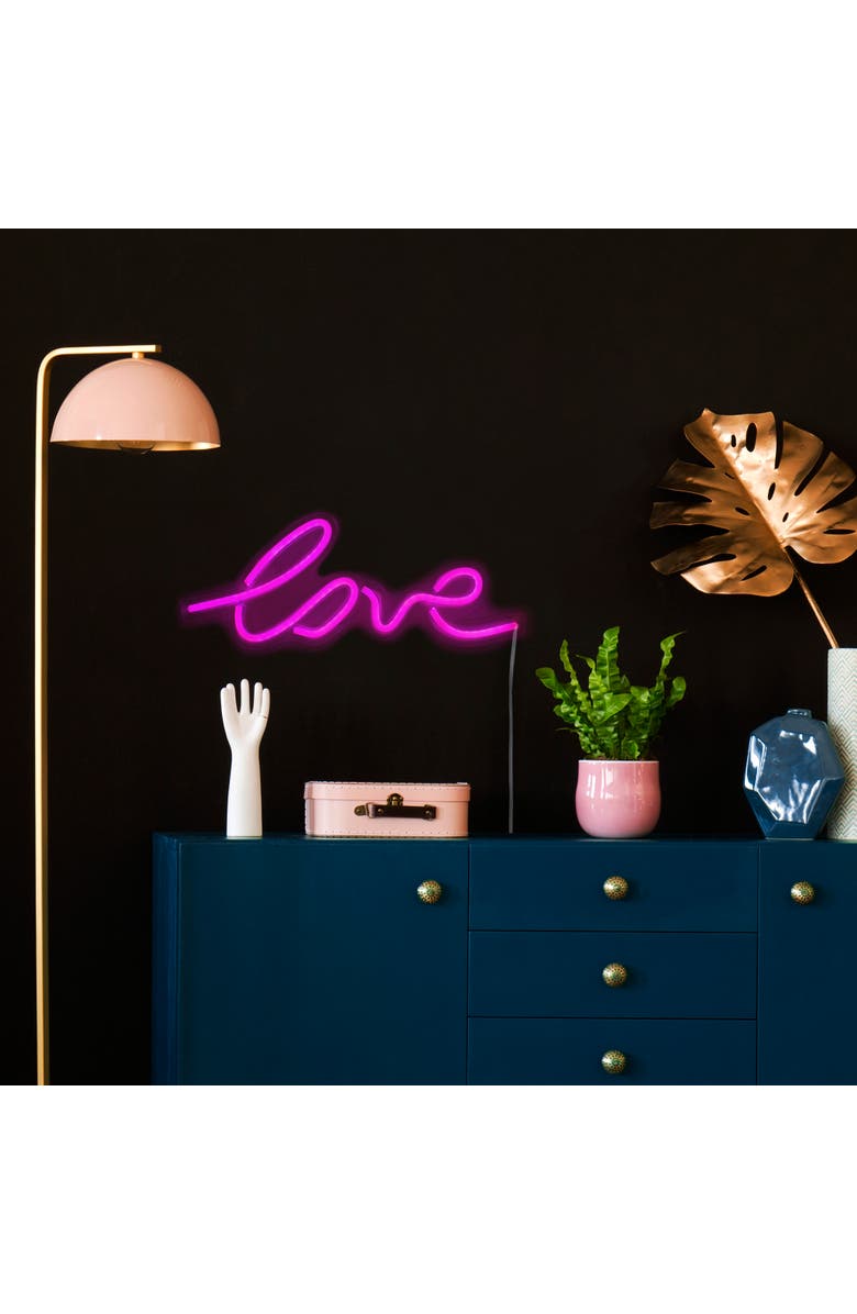 Northlight LED Love Neon Lighted Wall Sign - 18" - Pink, Alternate, color, Pink