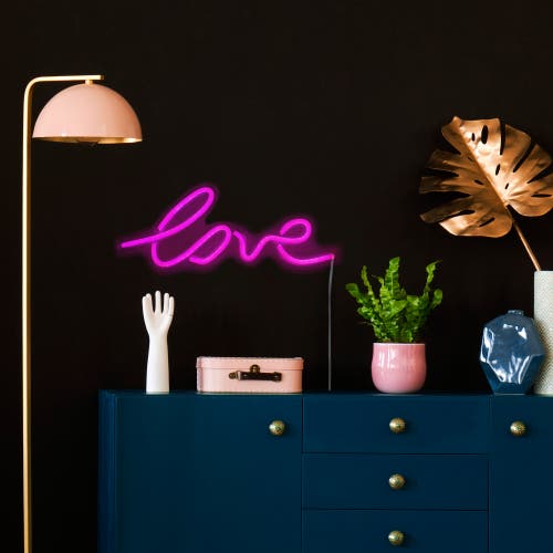 Northlight Led Lighted 'love' Neon Style Valentine's Day Wall Sign, 18" In Pink