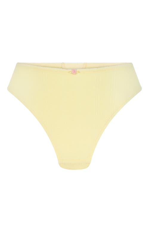 Hunkemoller Hunkemöller Pointelle Brazilian Brief In Yellow