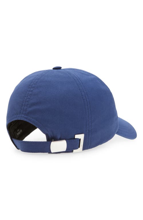 Balmain College Emblem Embroidered Adjustable Cotton Baseball Cap In Blue