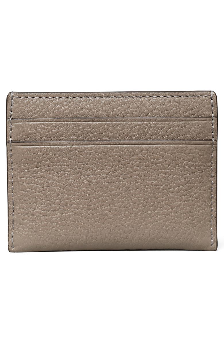 Tory Burch Kira Pebbled Leather Card Case, Alternate, color, 