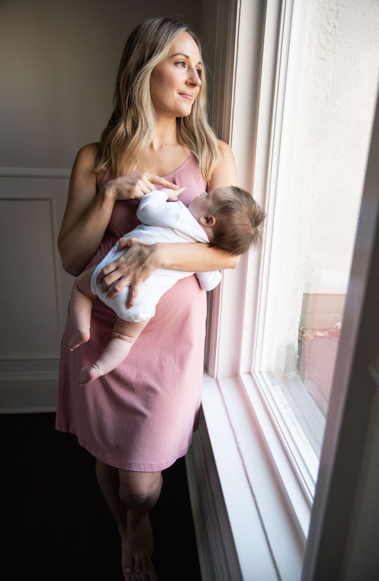 Bravado Designs Empire Waist Sleeveless Maternity/Nursing Dress, Alternate, color, 